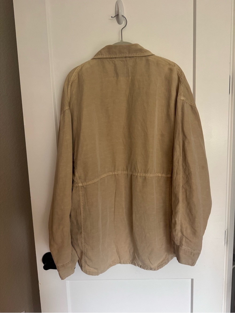 All Saints Beige Lightweight Shirt Jacket - Picture 4 of 4